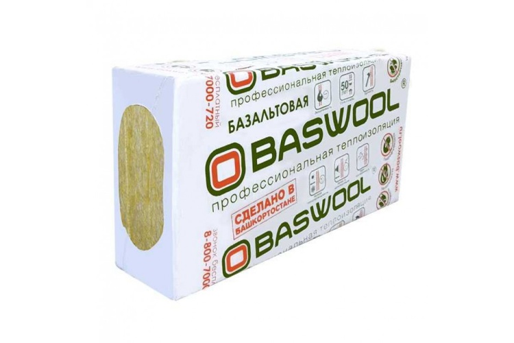 Утеплитель BASWOOL 70 - Вент 1200х600х150 мм, 2 шт. уп