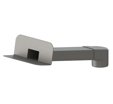 Воронка кровельная парапетная ПВХ Татполимер, прямоугольная с угловым отводом на D100, серая